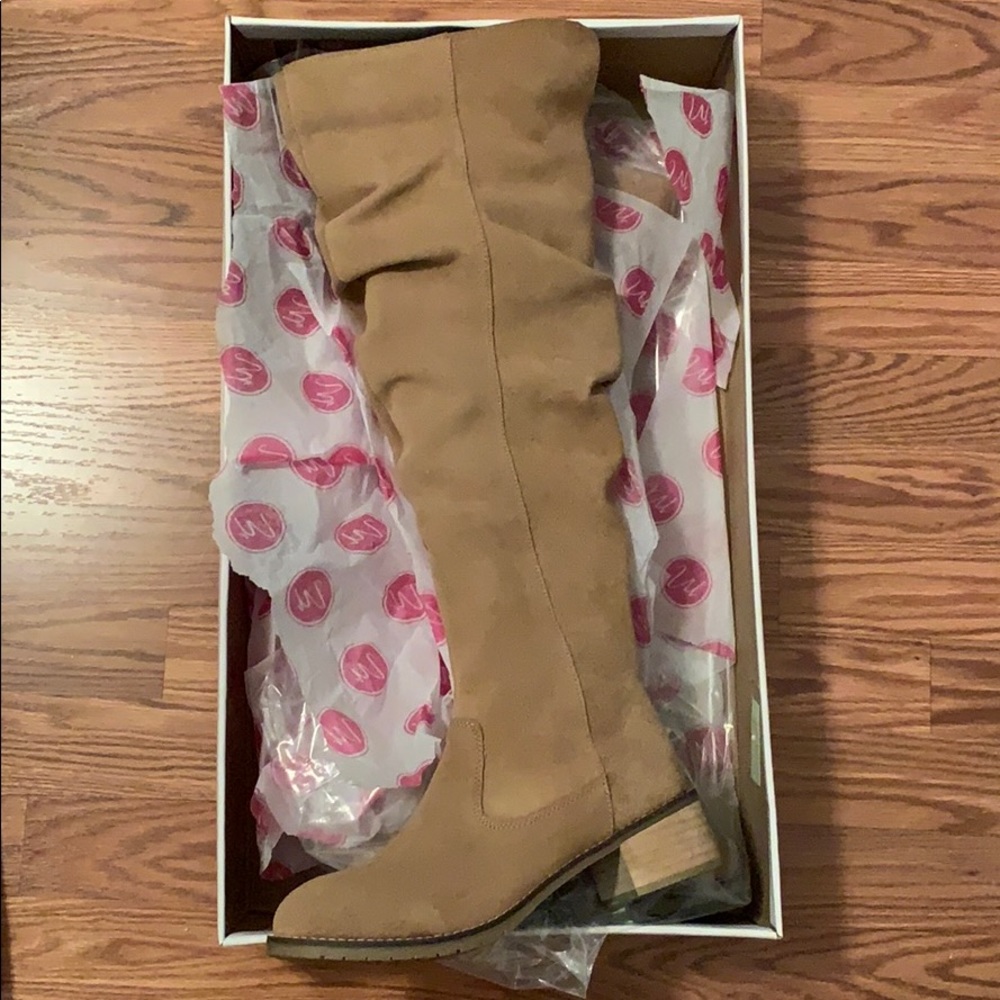 New in box Anthropologie over the knee boots